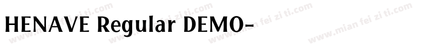 HENAVE Regular DEMO字体转换